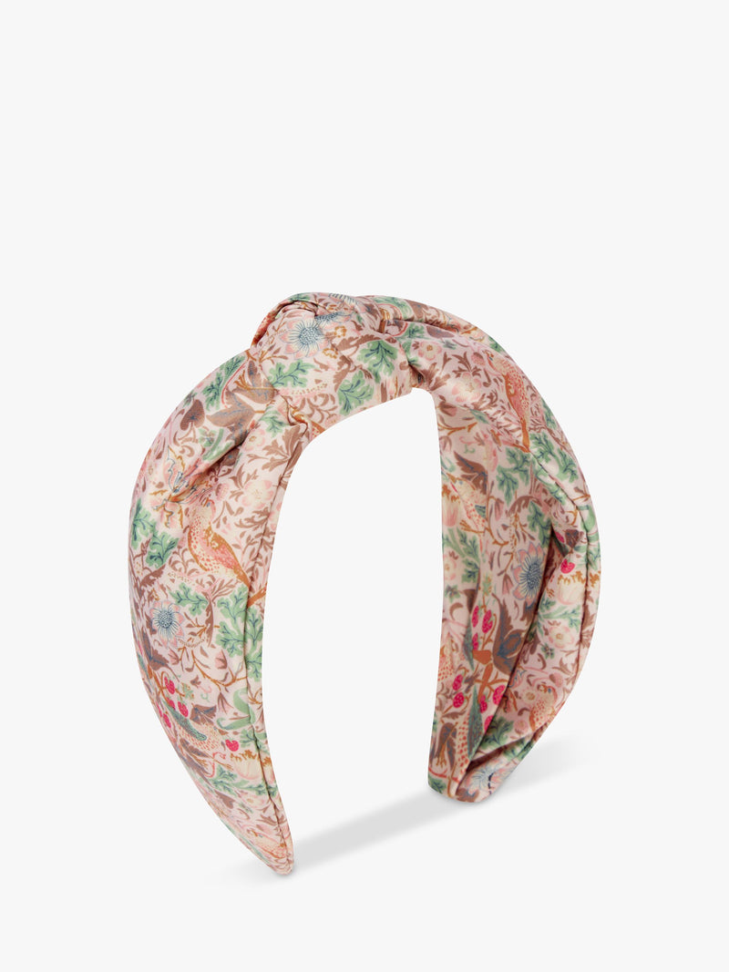 William Morris At Home Strawberry Thief headband pink, imported from the UK