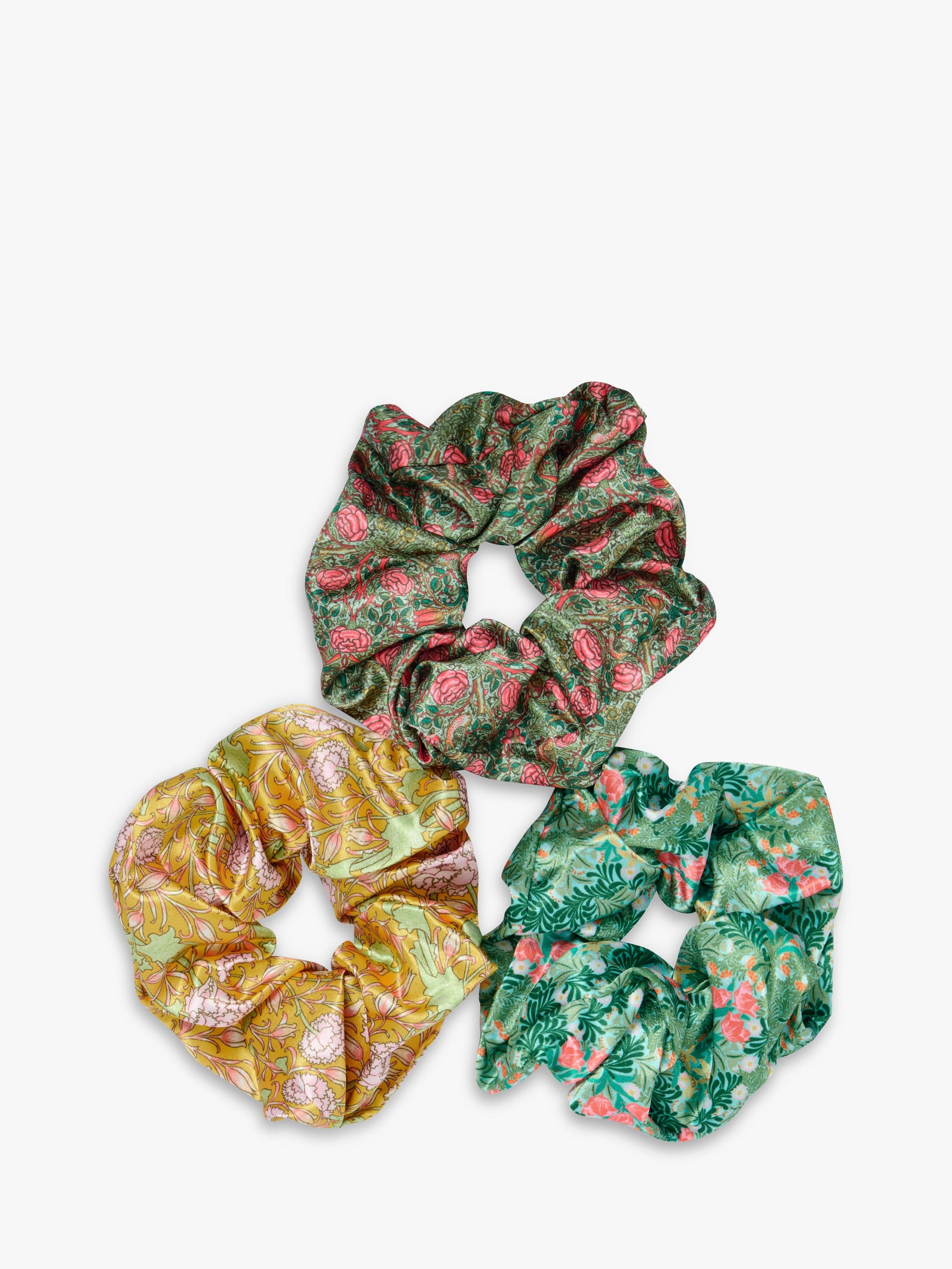 William Morris satin hair scrunchies gift set - British product