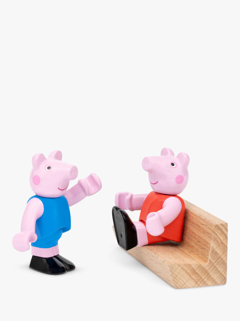 BRIO Peppa Pig train set with wooden tracks and figures, UK version