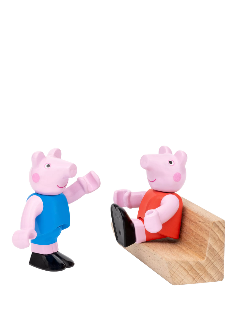 BRIO Peppa Pig train set with wooden tracks and figures, UK version