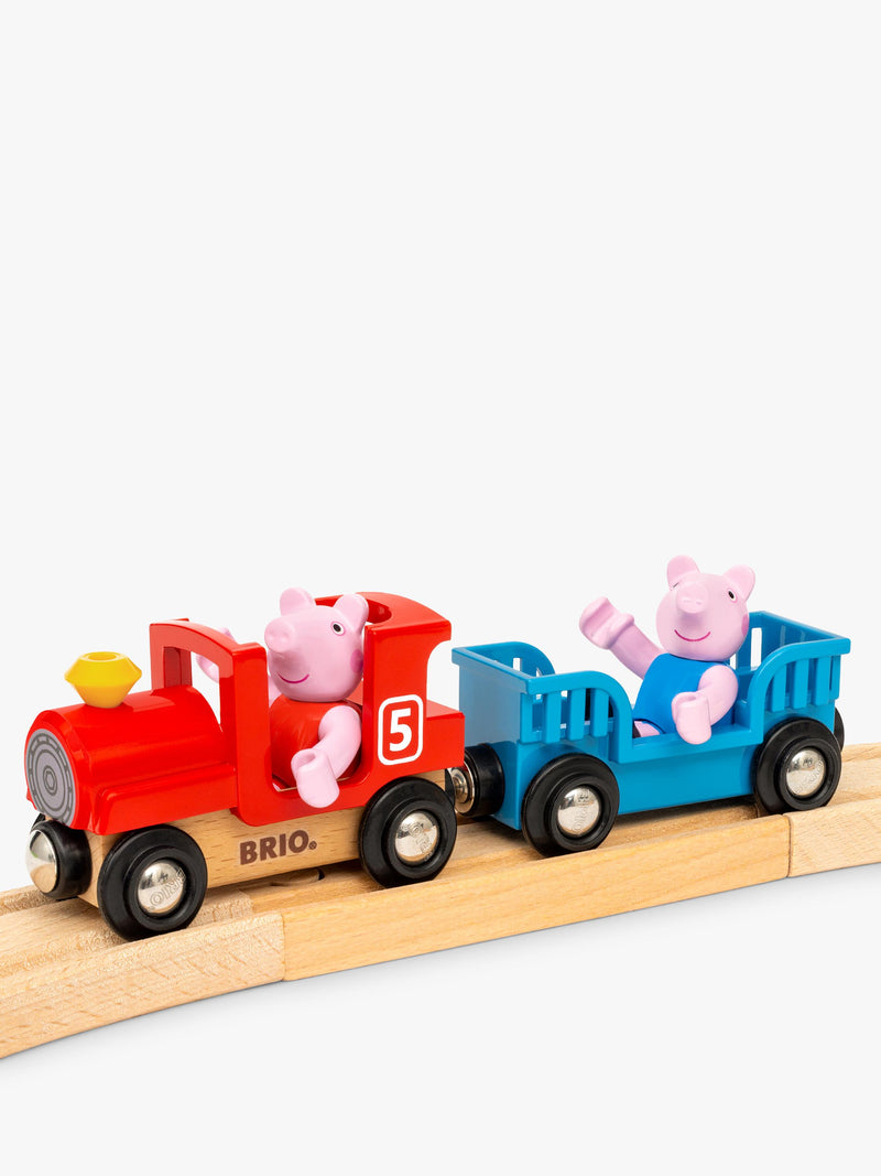 BRIO Peppa Pig train set with wooden tracks and figures, UK version