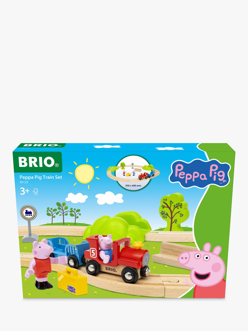 BRIO Peppa Pig train set with wooden tracks and figures, UK version