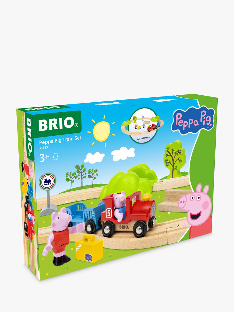 BRIO Peppa Pig train set with wooden tracks and figures, UK version