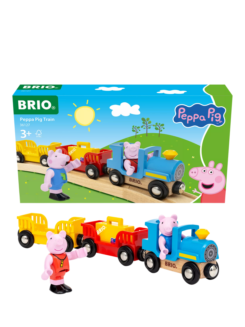BRIO Peppa Pig train set with figures 6 pieces - British product