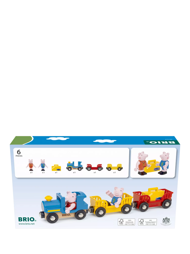 BRIO Peppa Pig train set with figures 6 pieces - British product