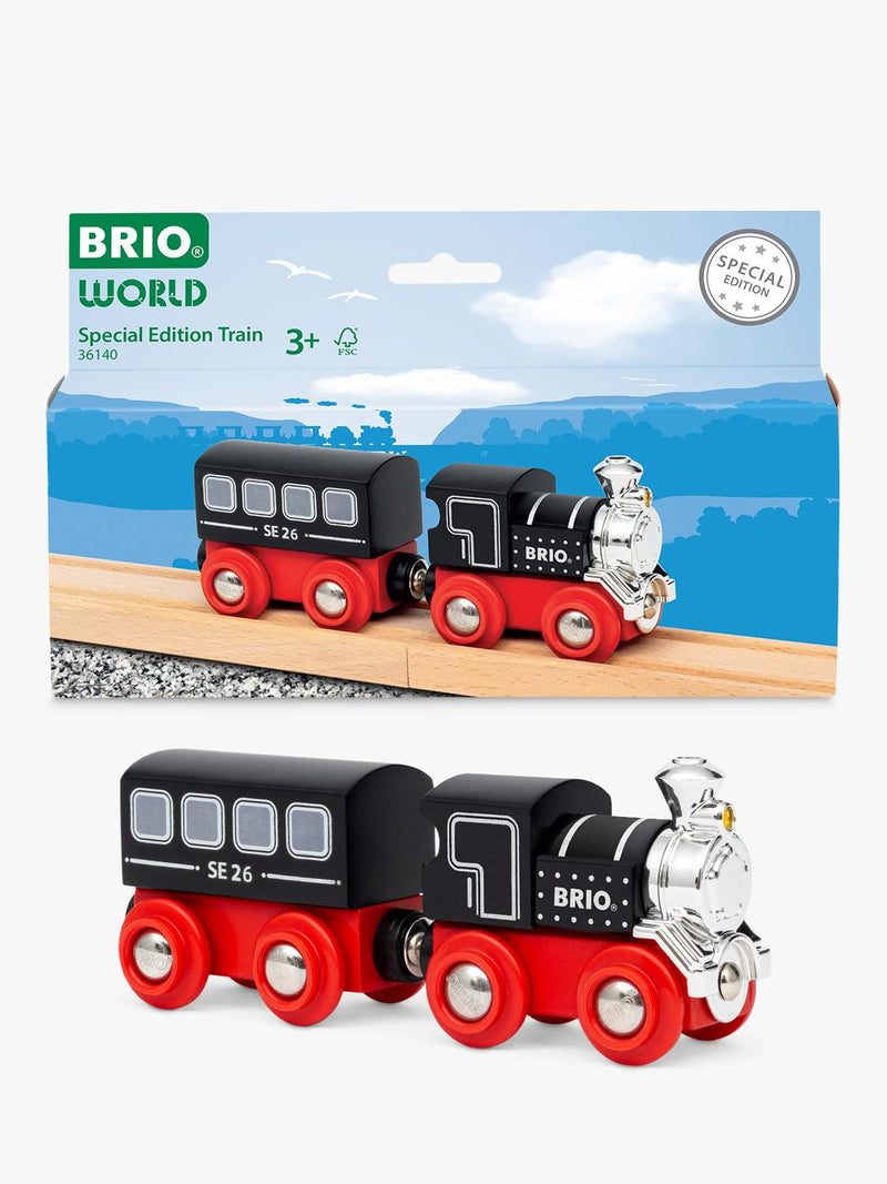 BRIO Special Edition Train 2026 with wooden wagon, UK version
