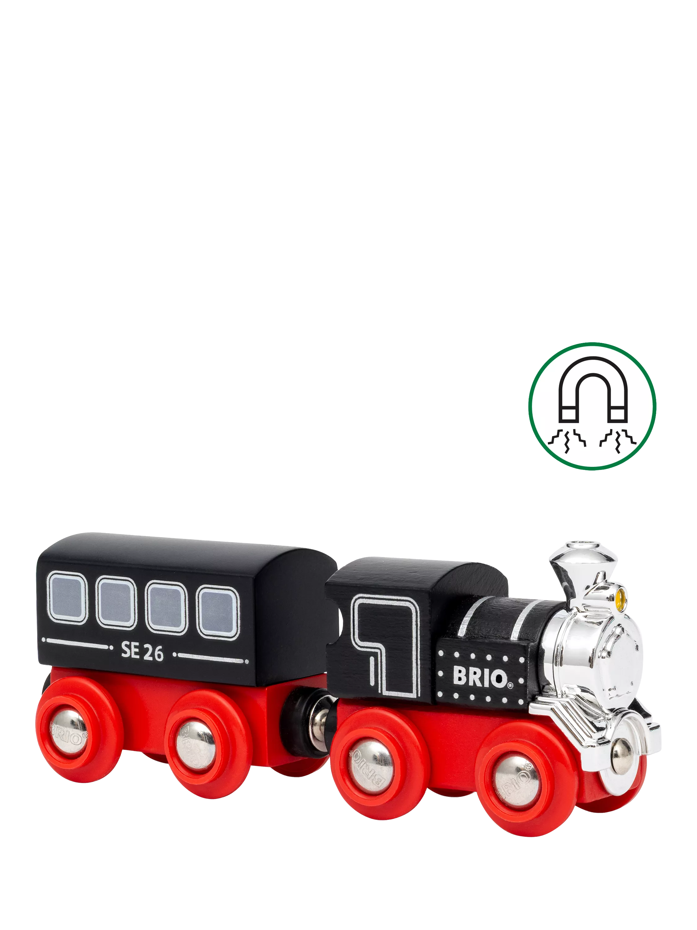 BRIO Special Edition Train 2026 with wooden wagon, UK version