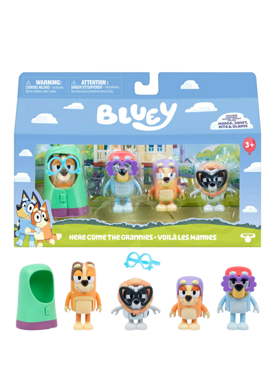 John Lewis Bluey Grannies Action Figures Pack of 4- Buy online at McGrocer