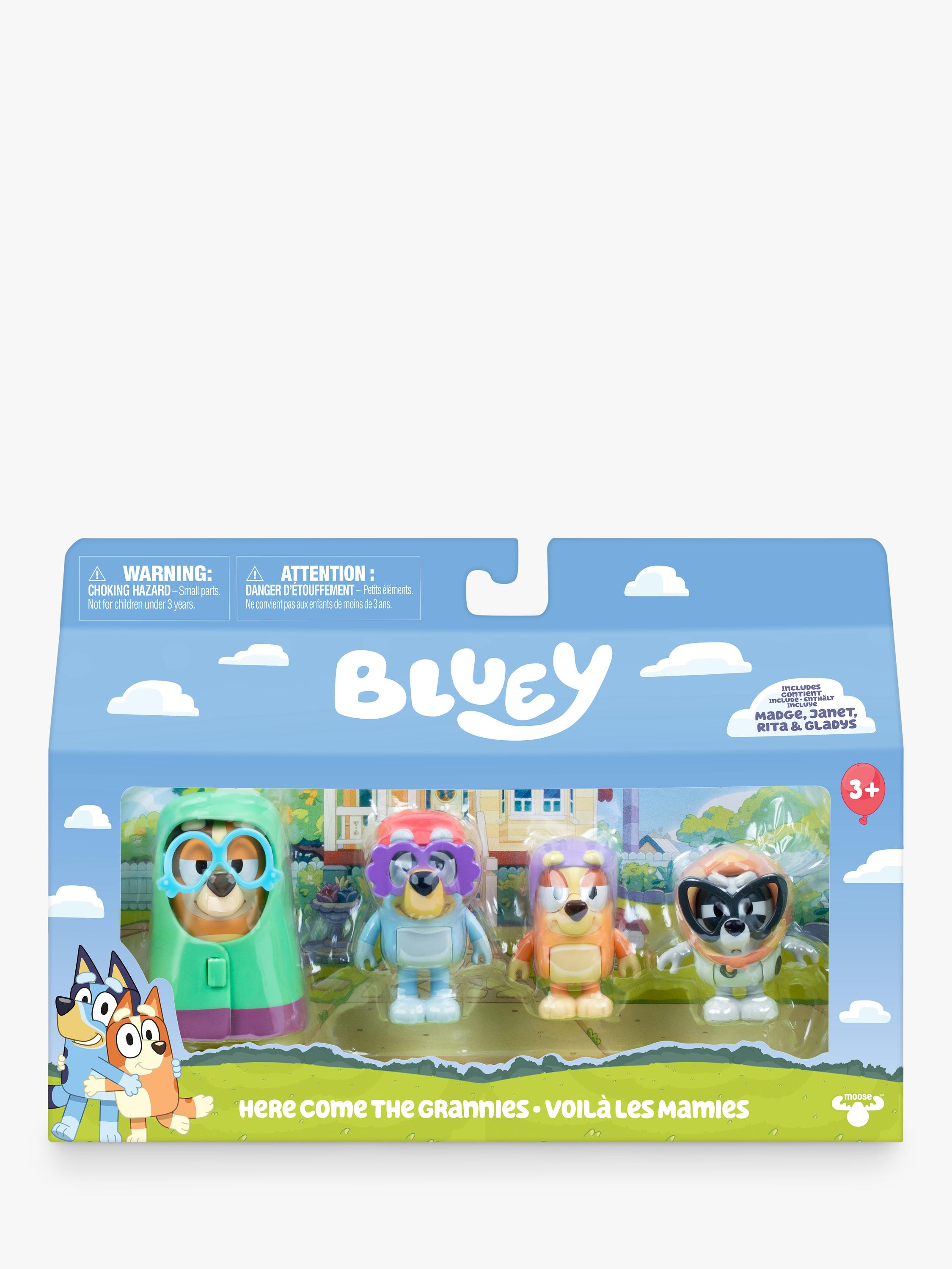 Bluey Grannies action figures 4 pack 2.5-3 inch, UK version