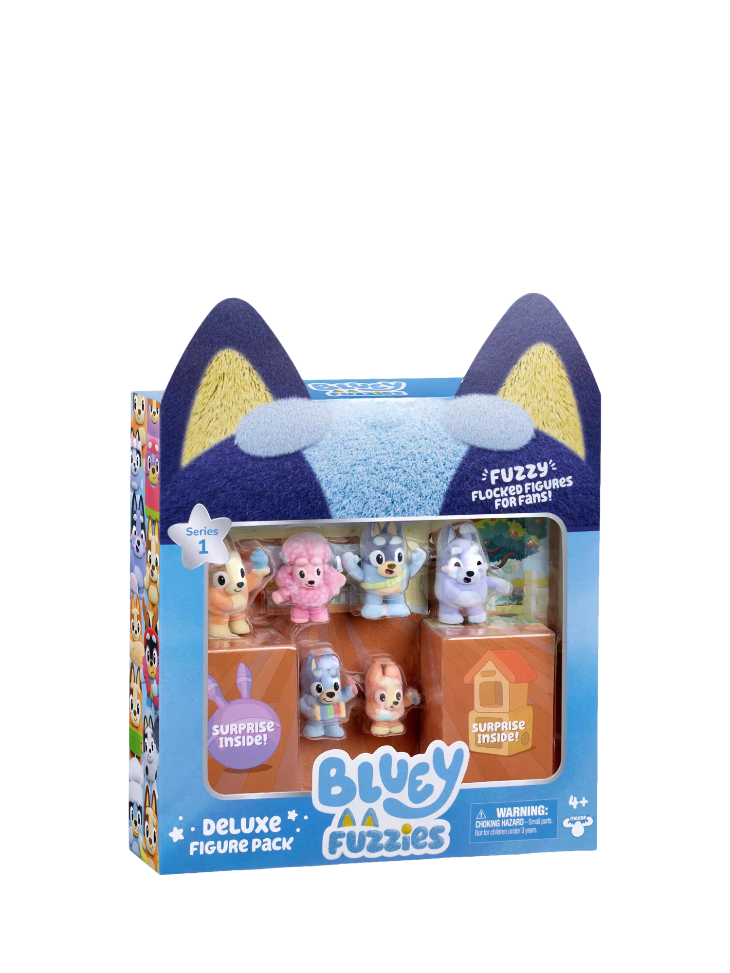 Bluey Fuzzies Deluxe Figure Pack - British product