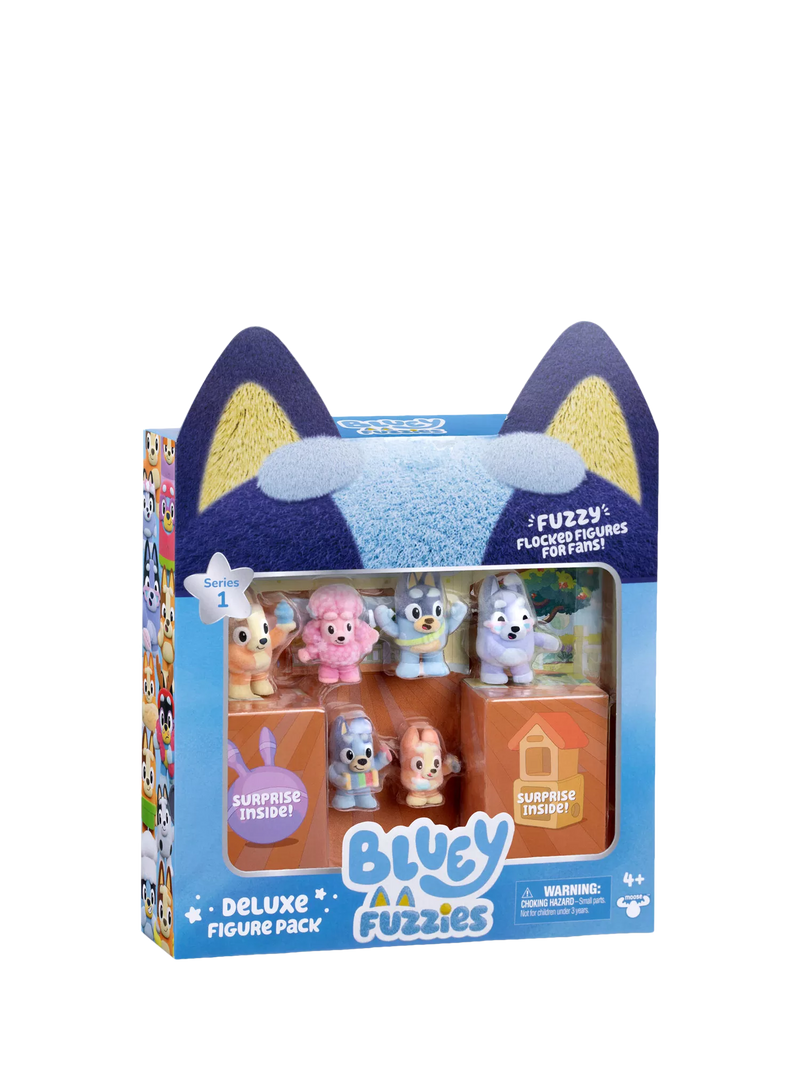 Bluey Fuzzies Deluxe Figure Pack - British product
