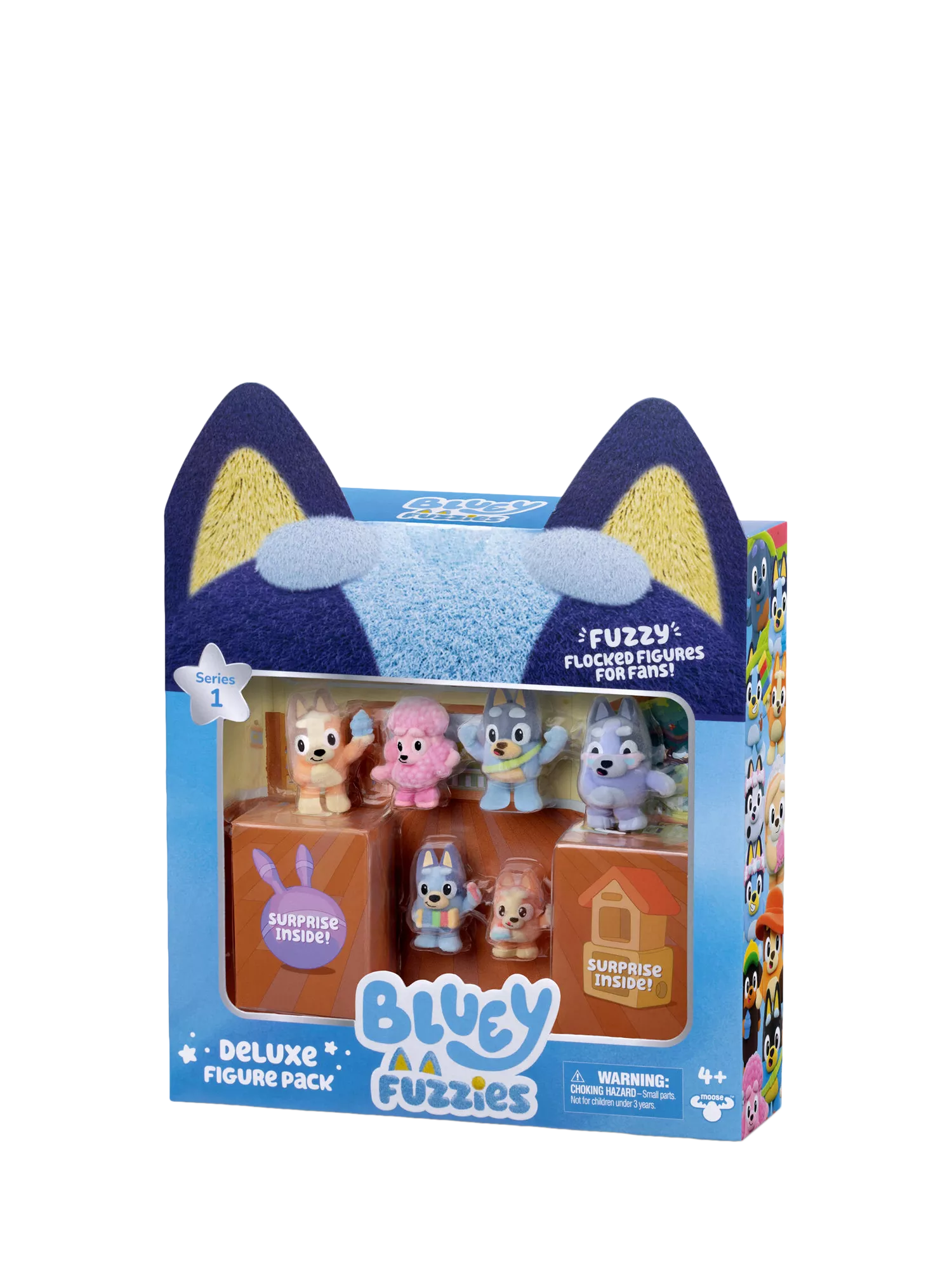 Bluey Fuzzies Deluxe Figure Pack - British product