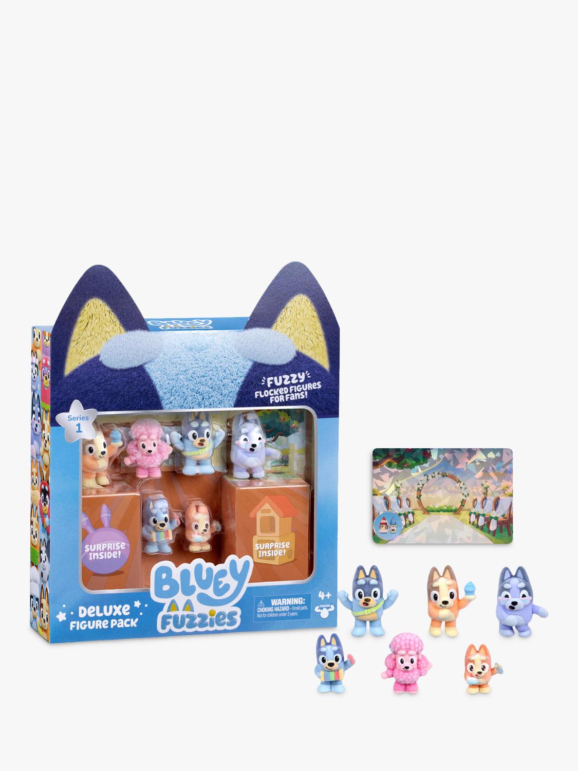 Bluey Fuzzies Deluxe Figure Pack - British product