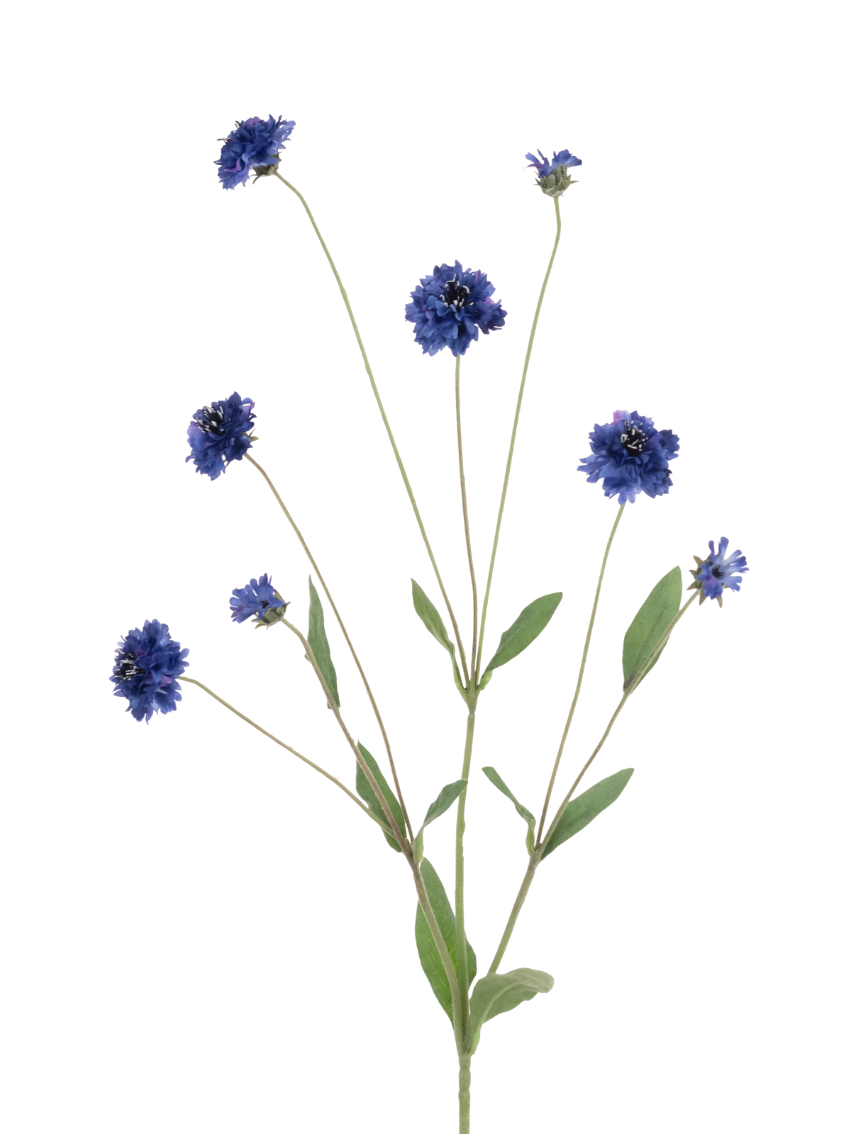 Floralsilk artificial cornflower spray blue 90cm, imported from the UK
