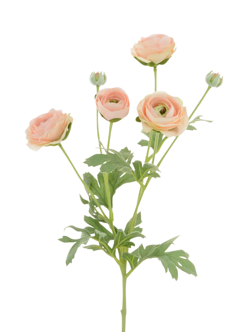 Floralsilk artificial ranunculus stem pink 66cm (British brand)