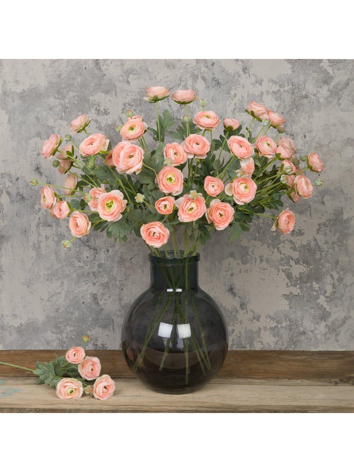 Floralsilk artificial ranunculus stem pink 66cm (British brand)