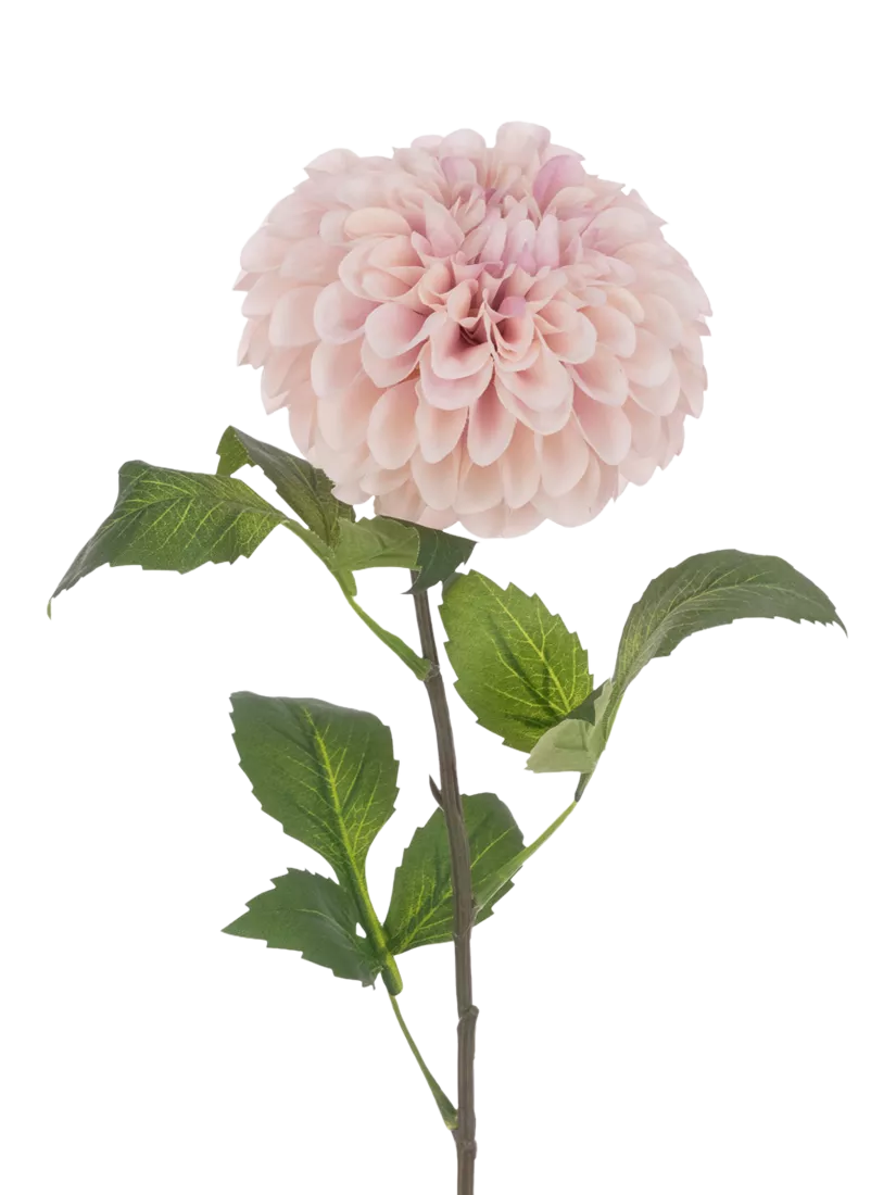 Floralsilk artificial pink dahlia stem 74cm - British product