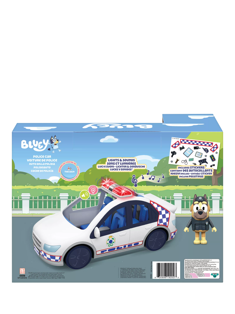 Bluey Police Car S14 toy with lights and sounds, imported from the UK