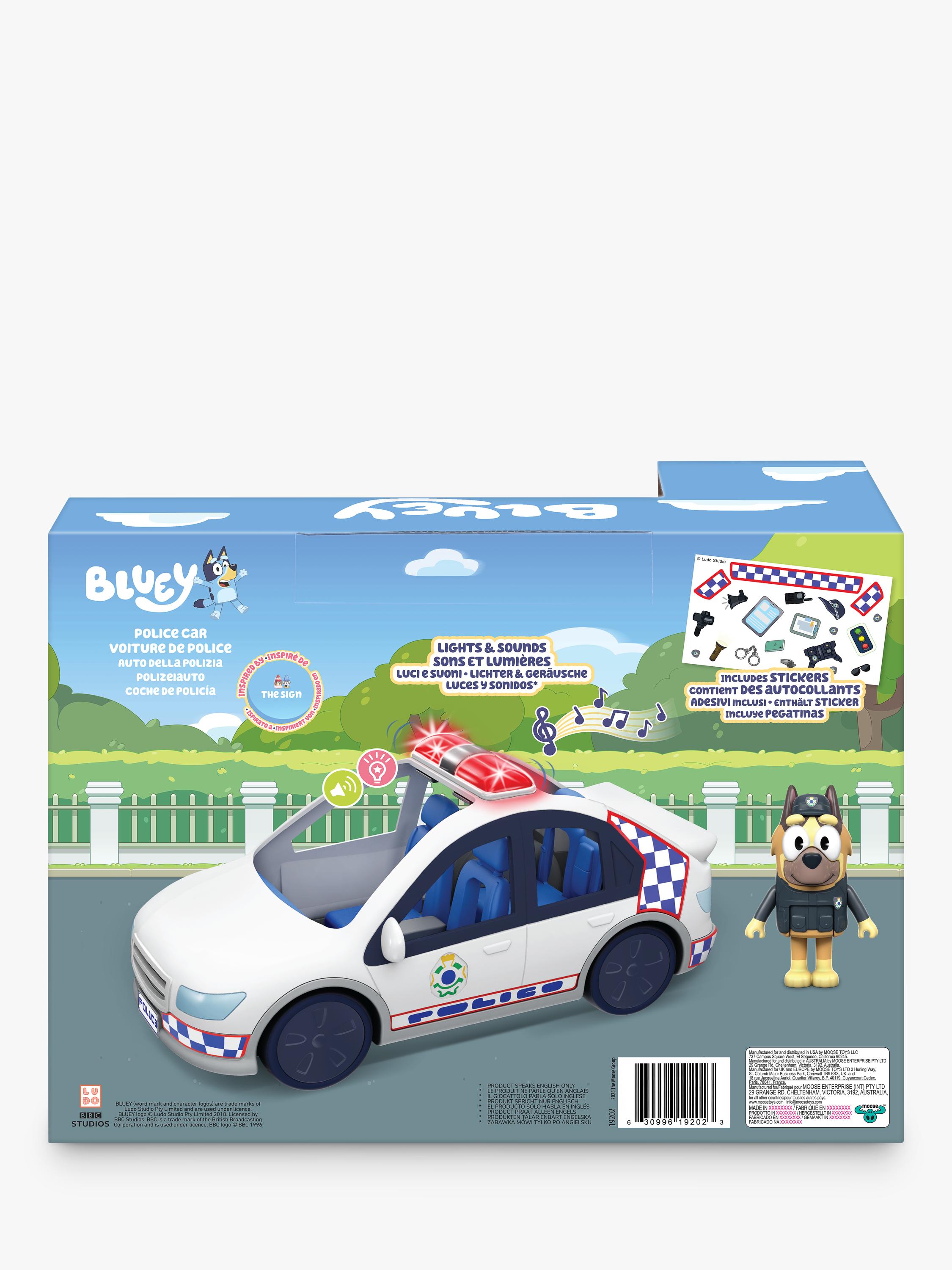 Bluey Police Car S14 toy with lights and sounds, imported from the UK