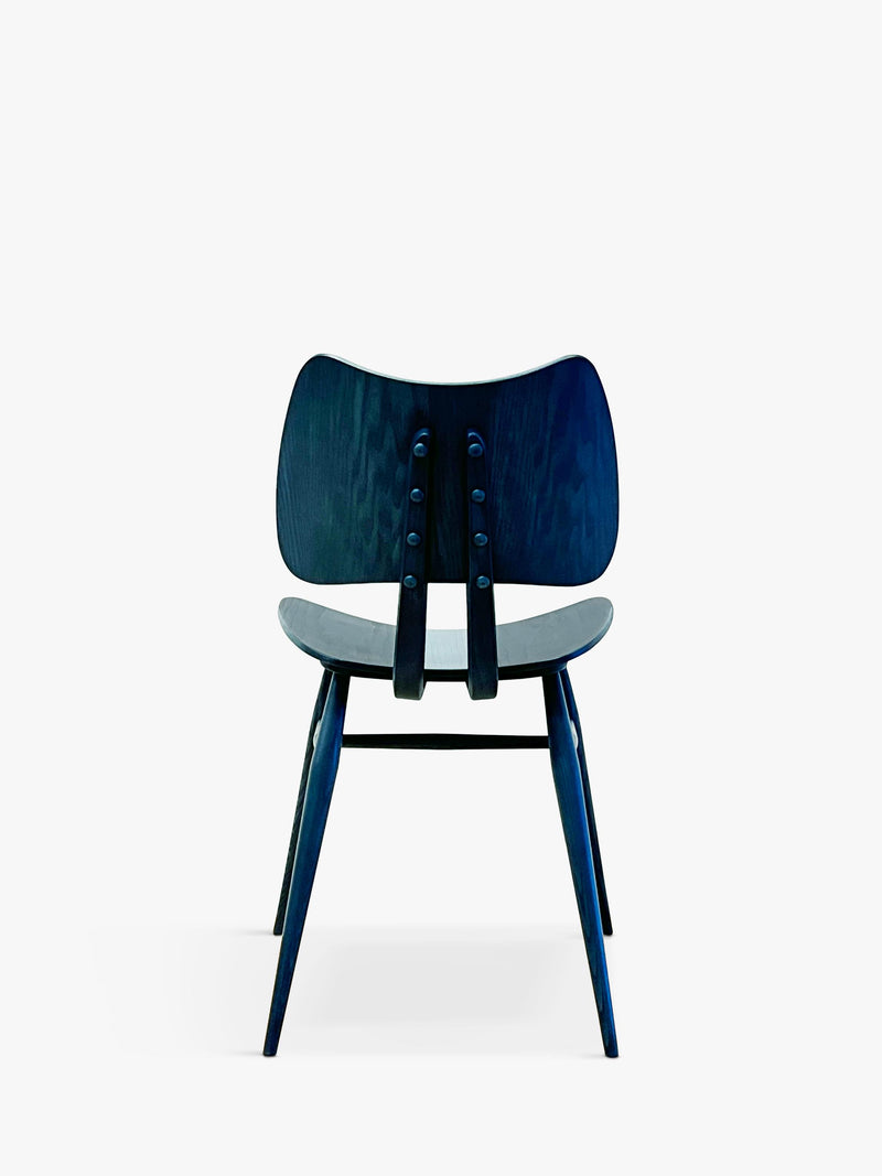 ercol Butterfly dining chair Ink Blue ash wood, UK version