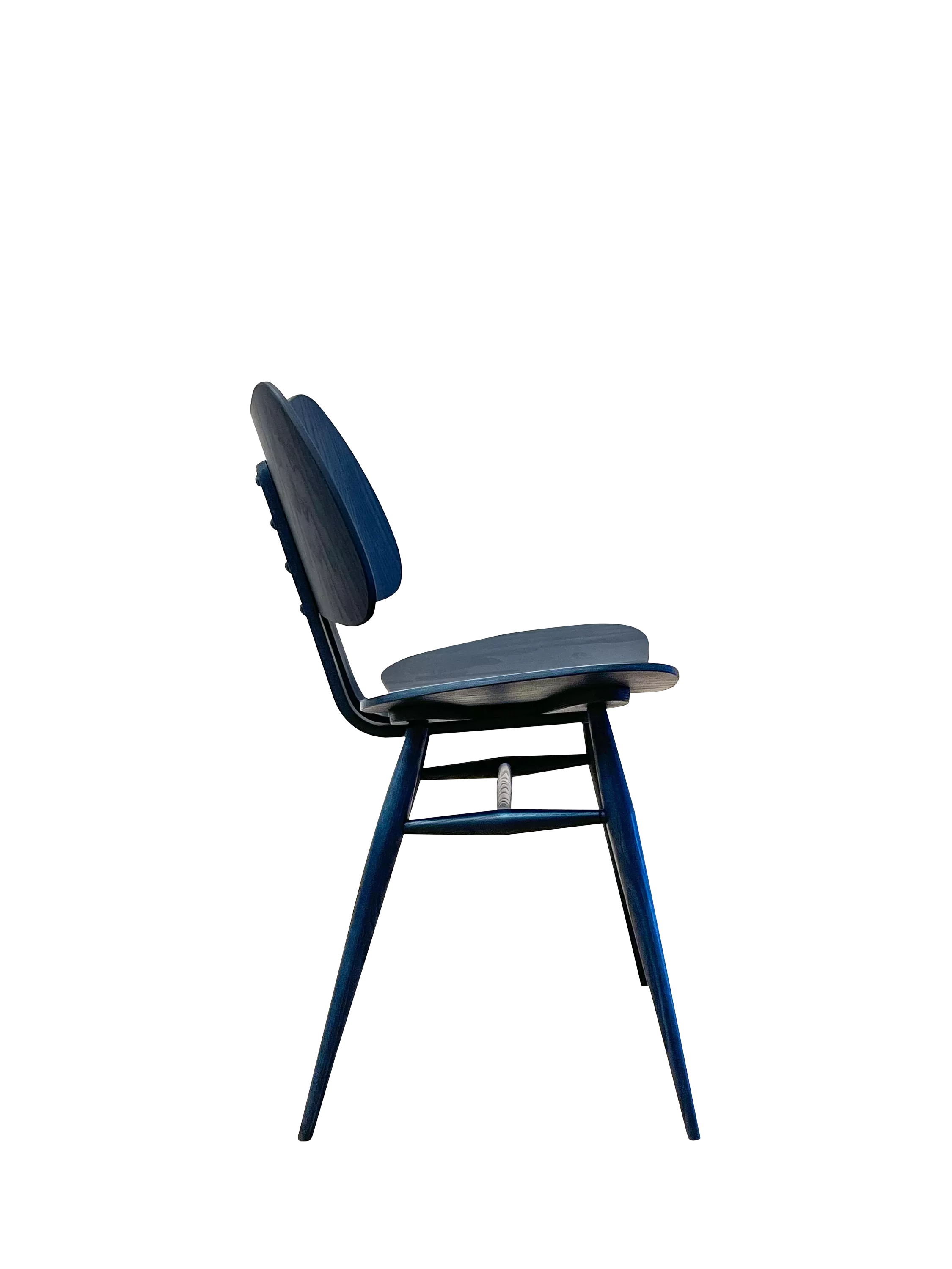 ercol Butterfly dining chair Ink Blue ash wood, UK version