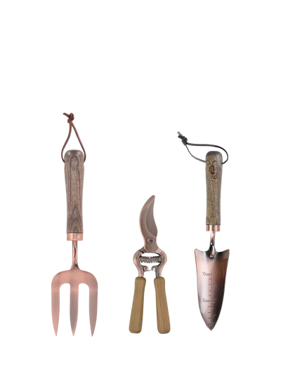 John Lewis Fallen Fruits Everyday Garden Essential Tool Kit (Copper, Ash Wood)- Buy online at McGrocer