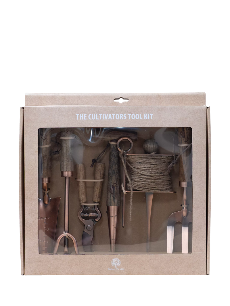 Fallen Fruits FSC ash wood gardening tool kit, imported from the UK