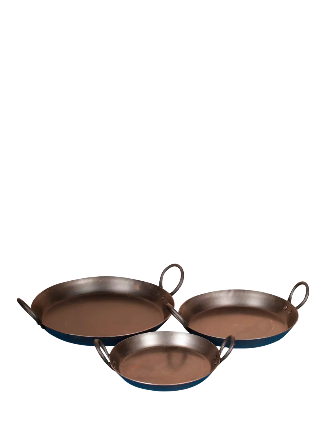 Kadai BBQ skillet pan set 3 piece - British product