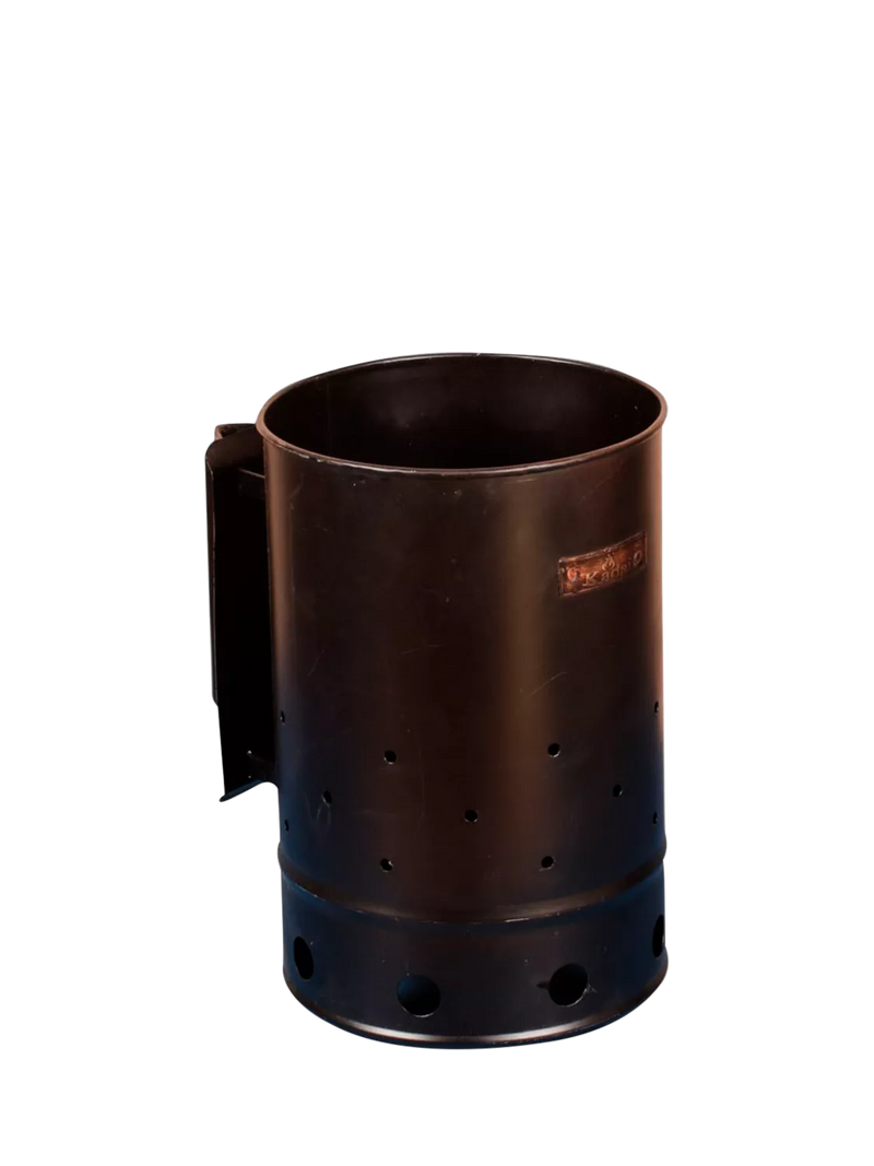 Kadai BBQ Chimney Starter mild steel for barbecue, UK version