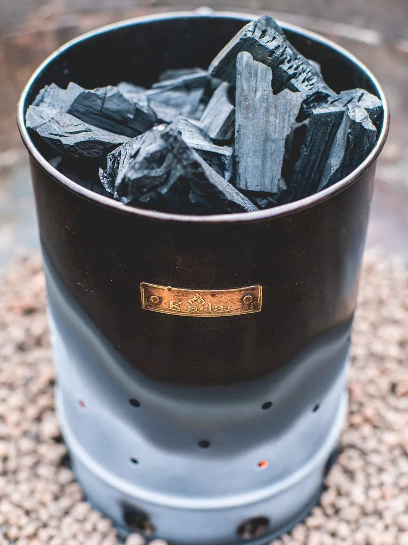 Kadai BBQ Chimney Starter mild steel for barbecue, UK version