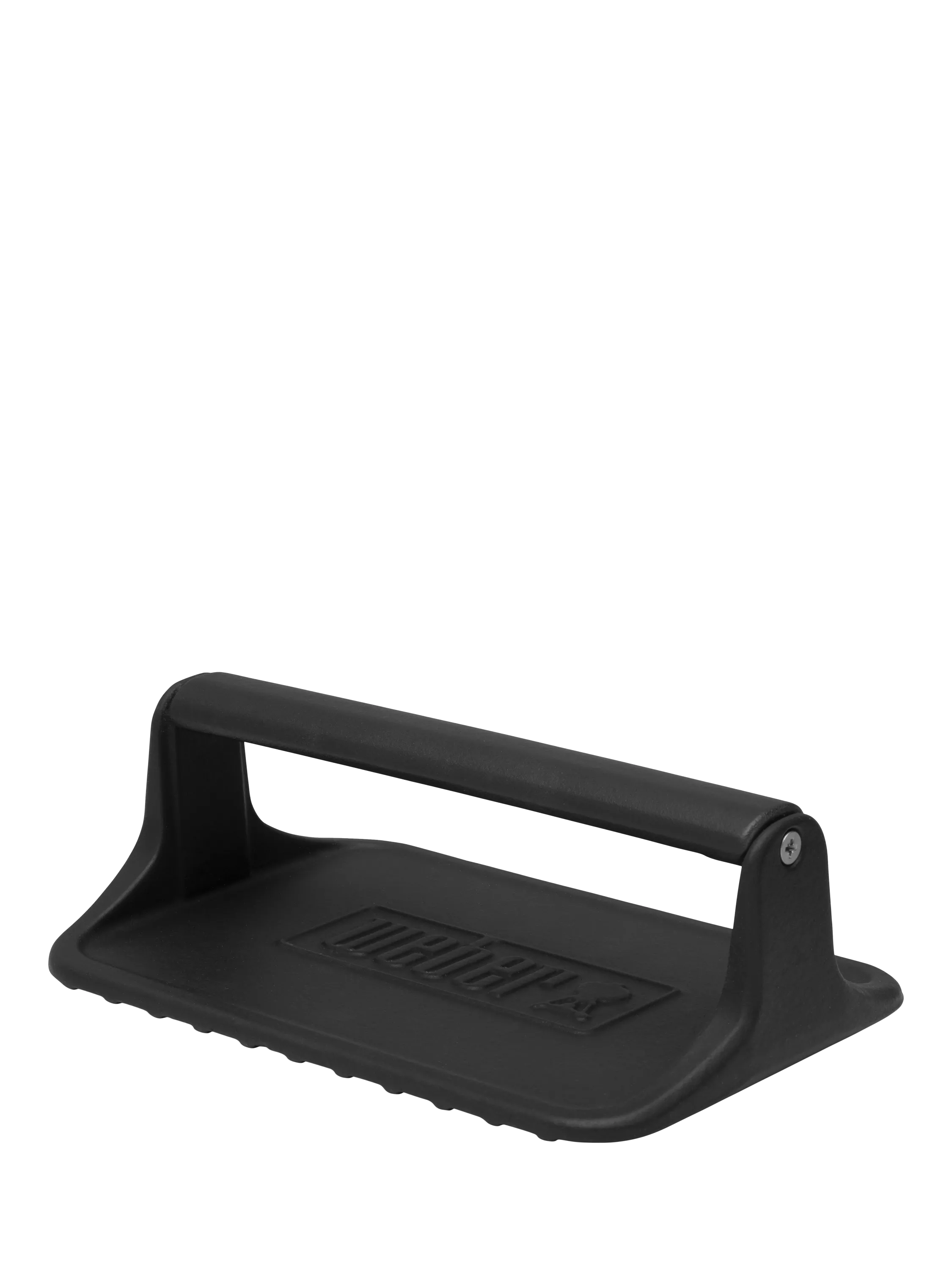 Weber cast iron BBQ griddle press, imported from the UK