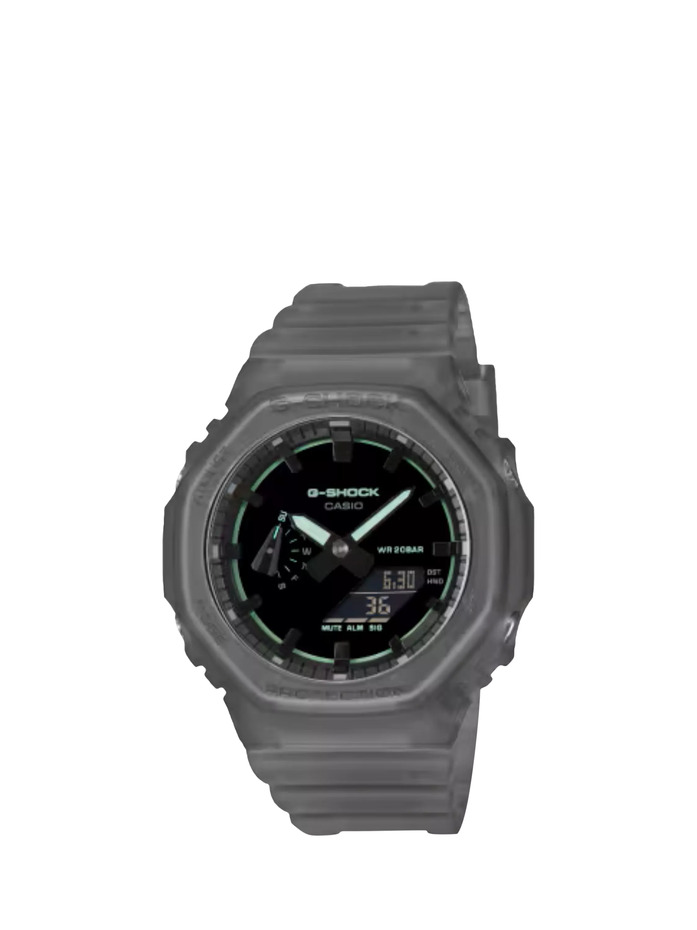 Casio G-SHOCK Smoked Lights 2100 watch black resin - British product