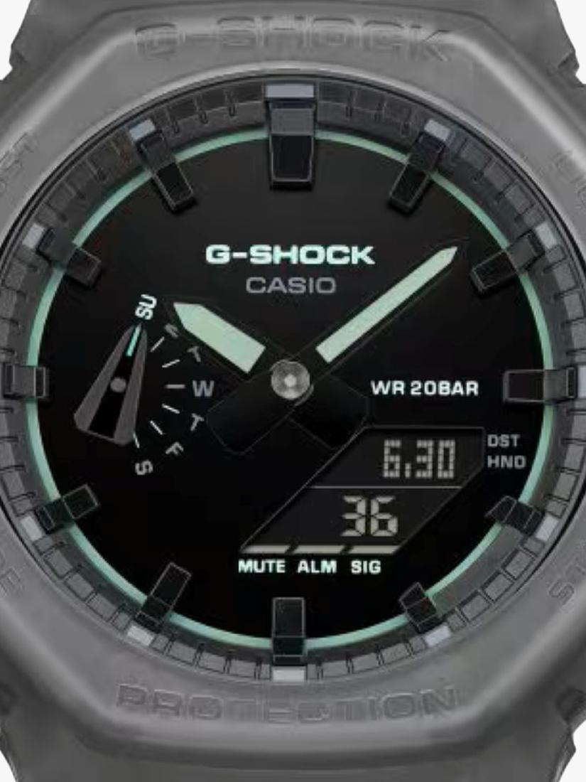 Casio G-SHOCK Smoked Lights 2100 watch black resin - British product
