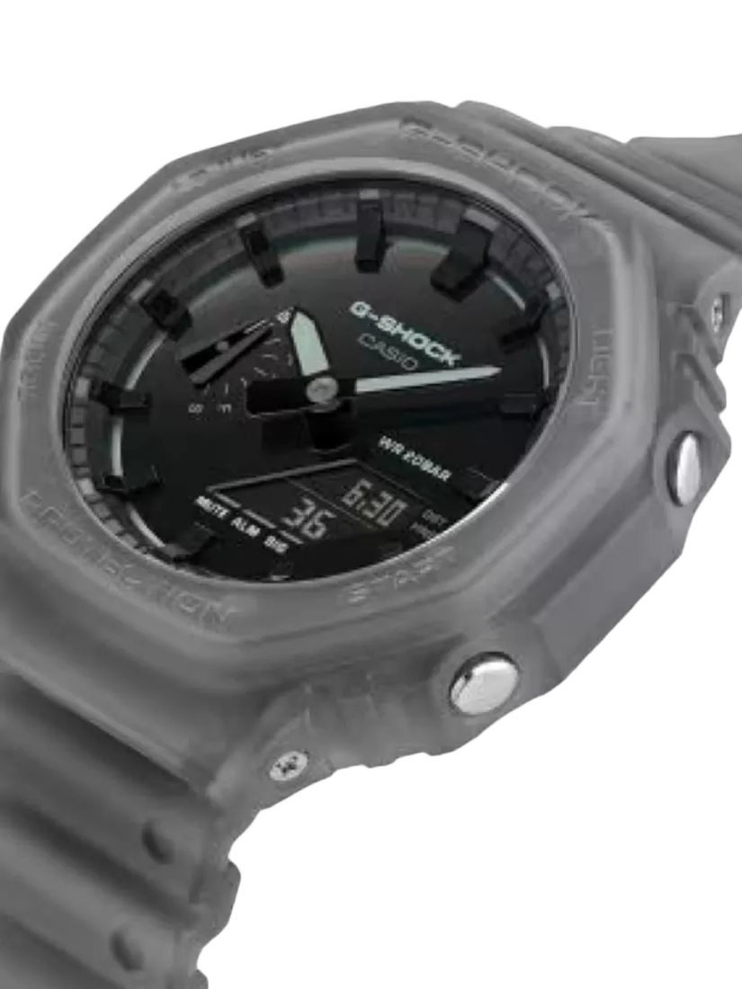 Casio G-SHOCK Smoked Lights 2100 watch black resin - British product