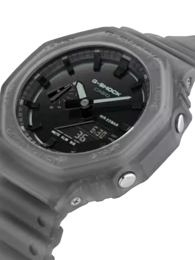 Casio G-SHOCK Smoked Lights 2100 watch black resin - British product