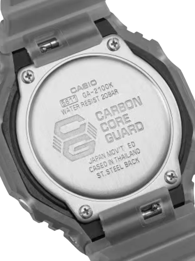 Casio G-SHOCK Smoked Lights 2100 watch black resin - British product