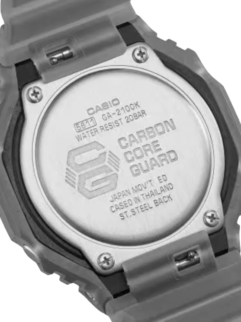 Casio G-SHOCK Smoked Lights 2100 watch black resin - British product