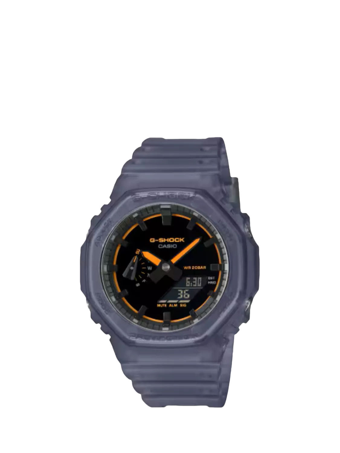 Casio G-SHOCK Smoked Lights 2100 blue watch, imported from the UK