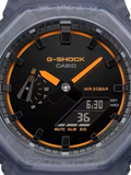 Casio G-SHOCK Smoked Lights 2100 blue watch, imported from the UK