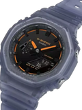 Casio G-SHOCK Smoked Lights 2100 blue watch, imported from the UK