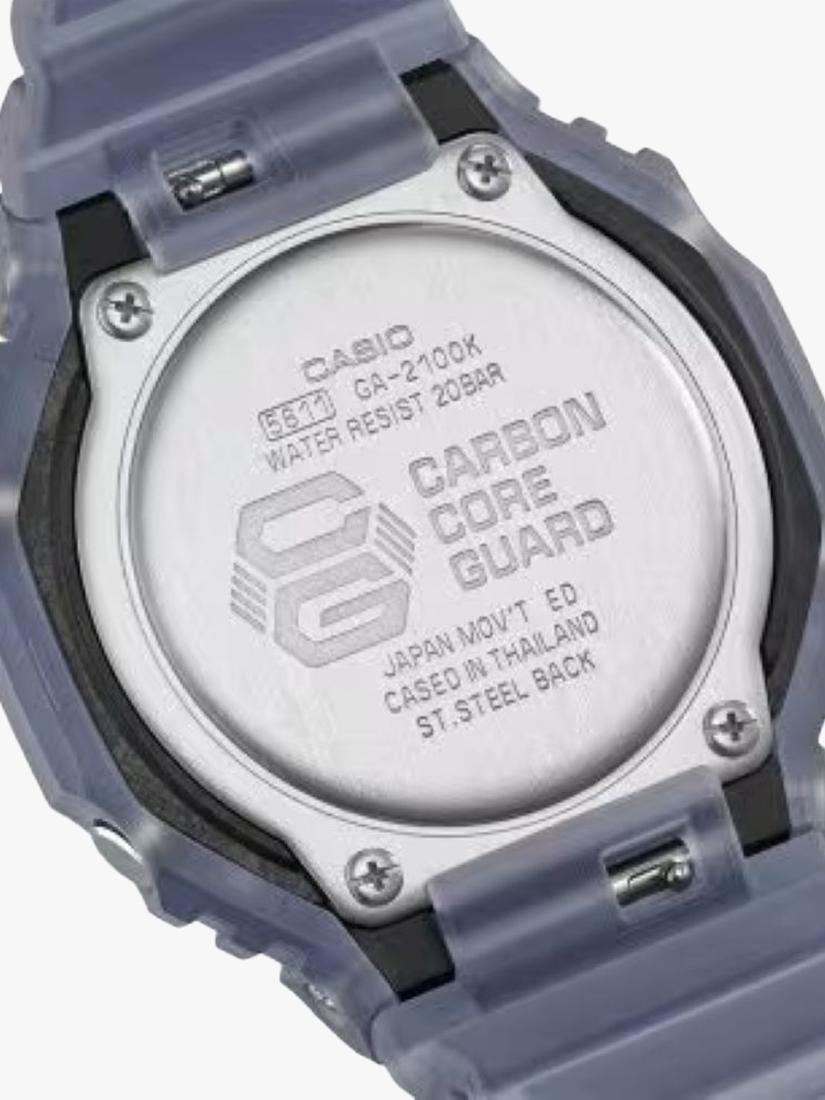Casio G-SHOCK Smoked Lights 2100 blue watch, imported from the UK
