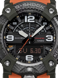 Casio G-Shock Mudmaster men's watch with orange strap, imported from the UK
