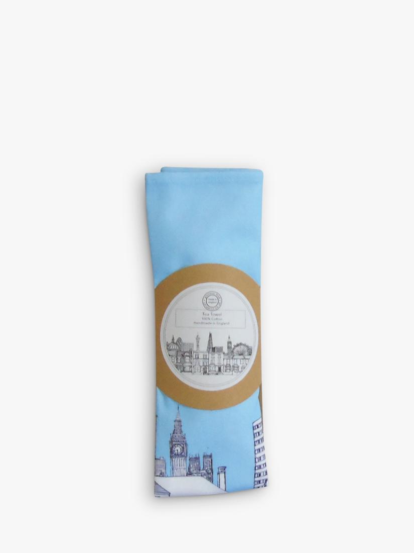 Glorious Mud London Houses tea towel - British product
