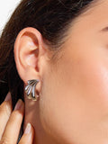 Kit Heath Shell Echo Grande earrings, silver (British brand)