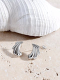 Kit Heath Shell Echo Grande earrings, silver (British brand)