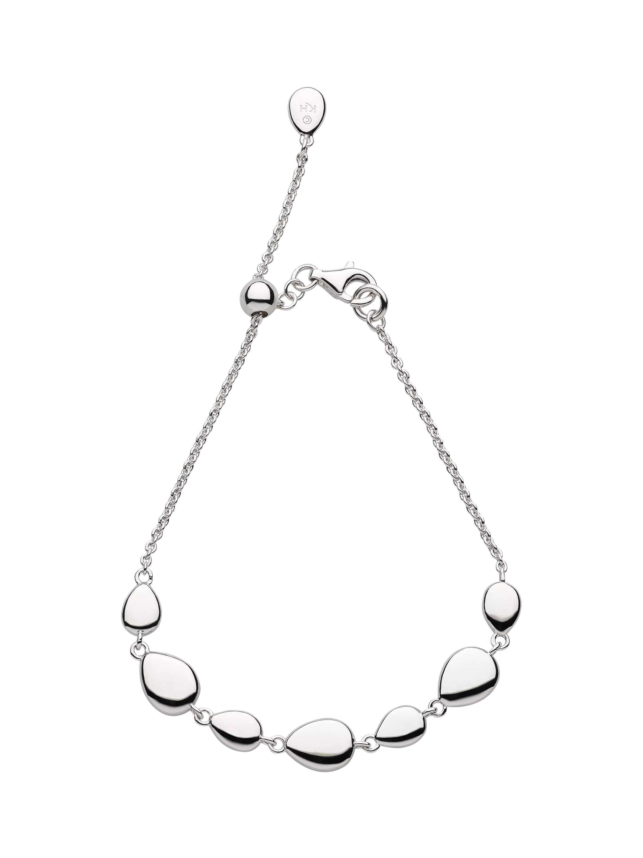 Kit Heath coast pebble link bracelet silver, UK version