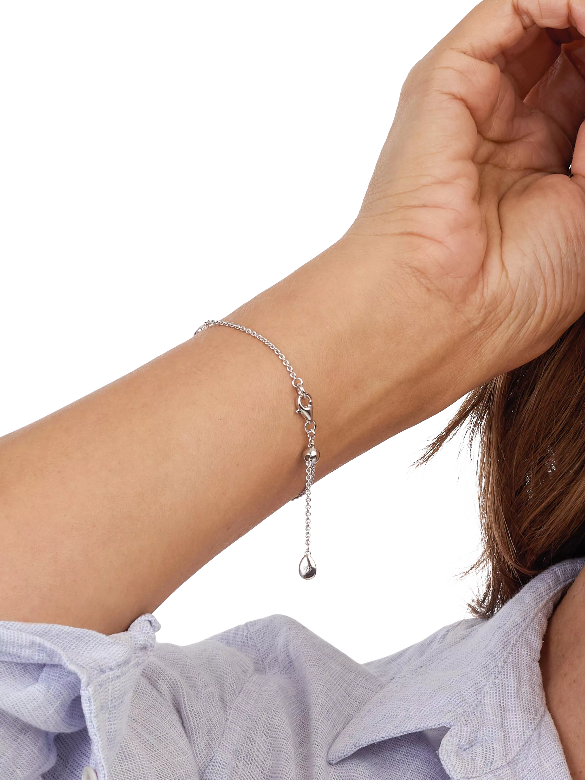 Kit Heath coast pebble link bracelet silver, UK version