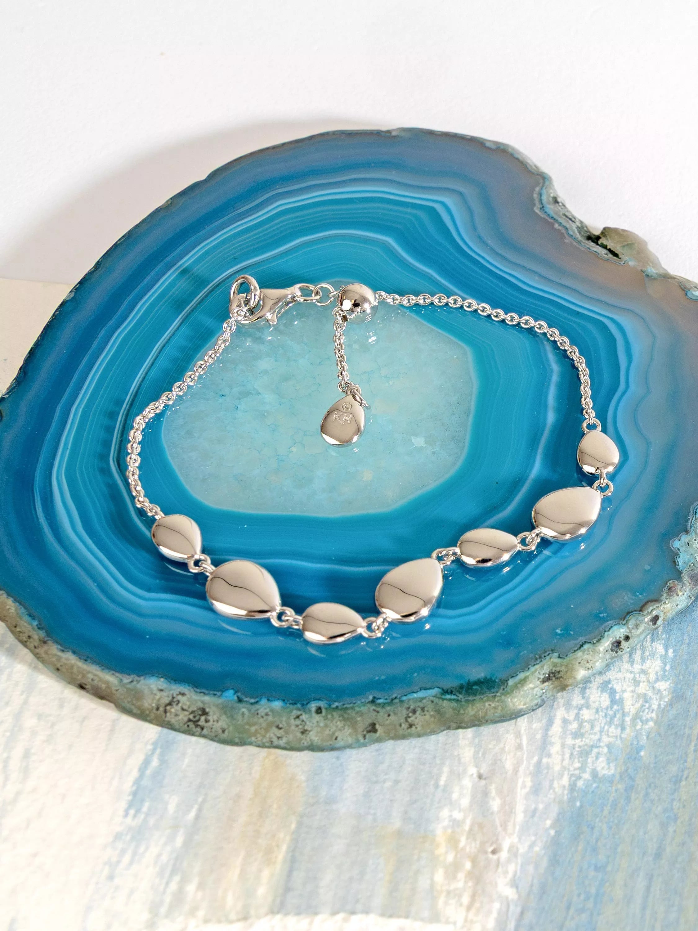 Kit Heath coast pebble link bracelet silver, UK version