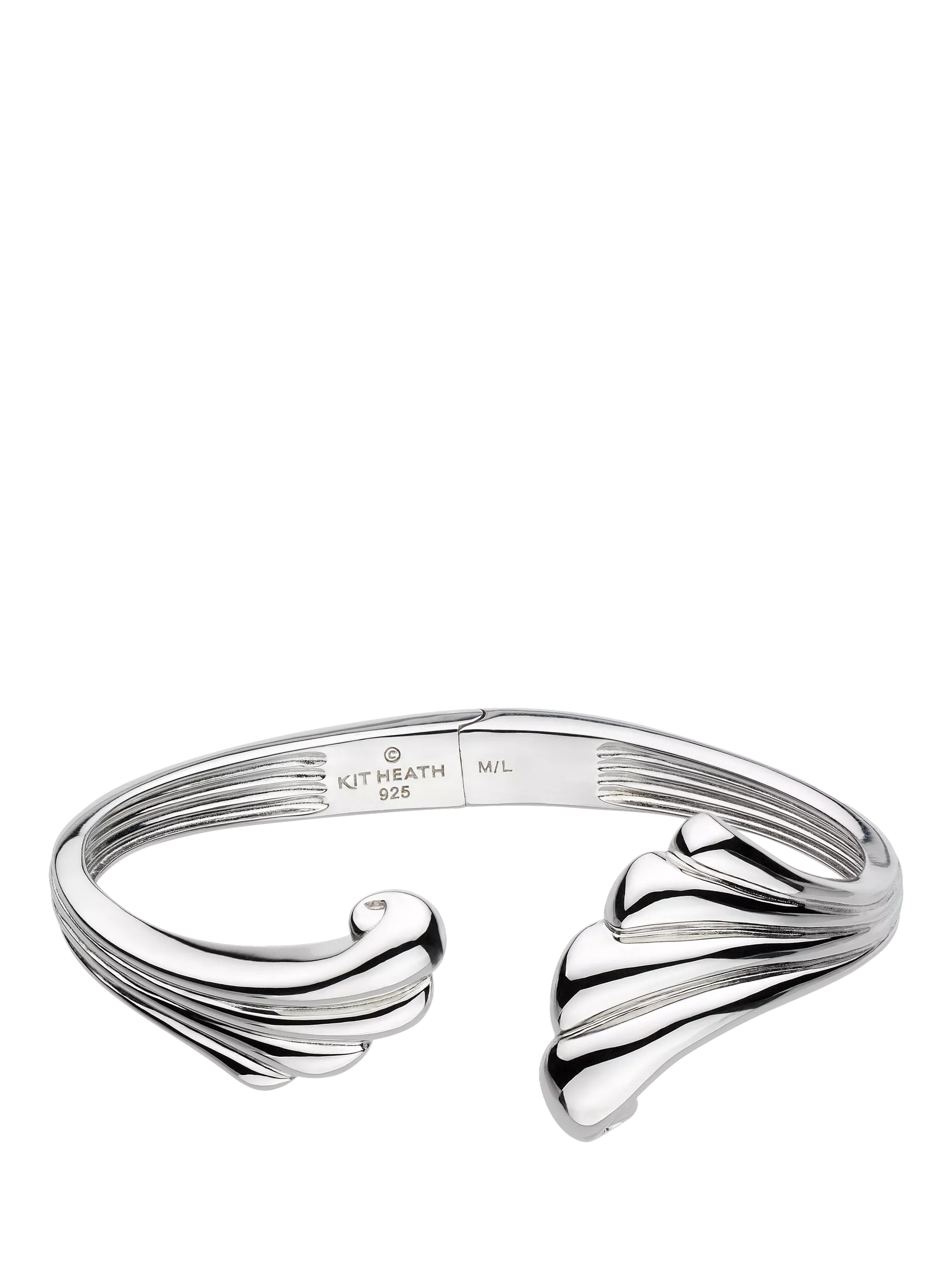 Kit Heath hinged silver bangle medium large - British product