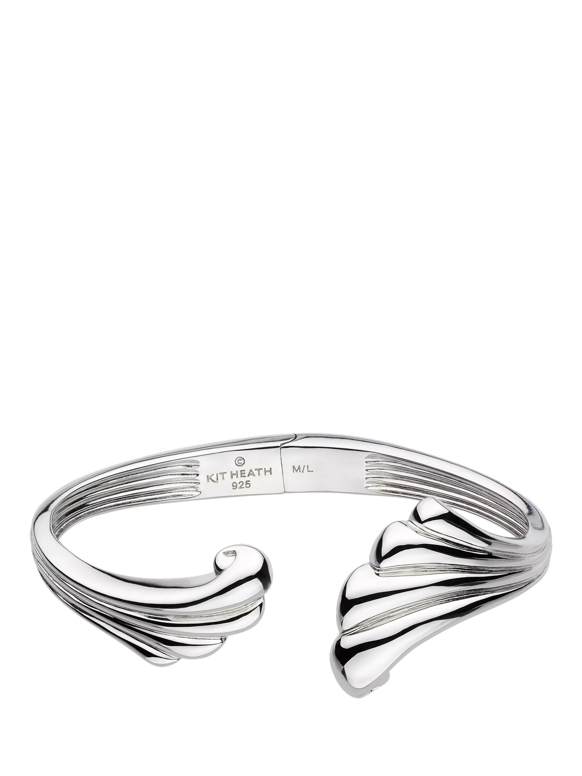 Kit Heath hinged silver bangle medium large - British product